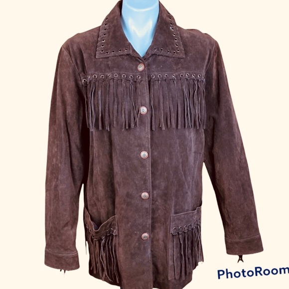 Excelled Jackets & Blazers - Vintage East West Style Excelled Collection Fringe Leather Hippy Jacket 
Size XL